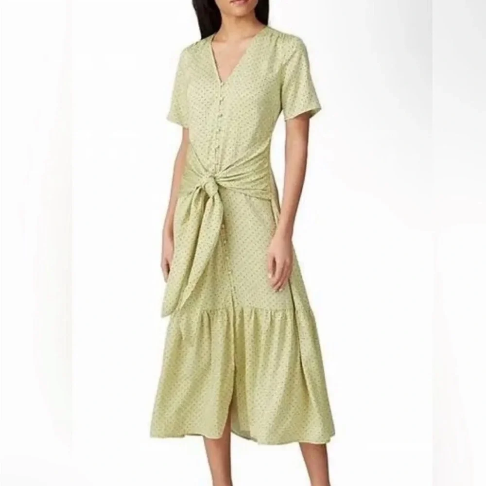 Love Whit Citron Dot Tie Waist Dress New With Tags rent the runway brand